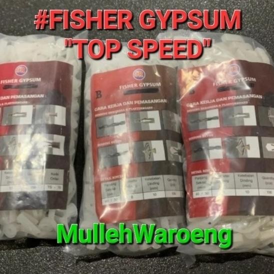 Nylon Toggle Gypsum / Plastik Fisher Kupu Skrup Gypsum 1 Pack Isi 100 Original