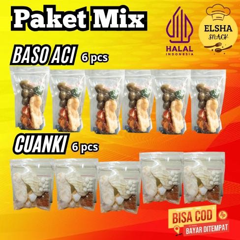 

READY STOK Paket MIX murah, Baso Aci 6 bungkus, Cuanki 6 bungkus. Aci kemasan vakum Siap kirim