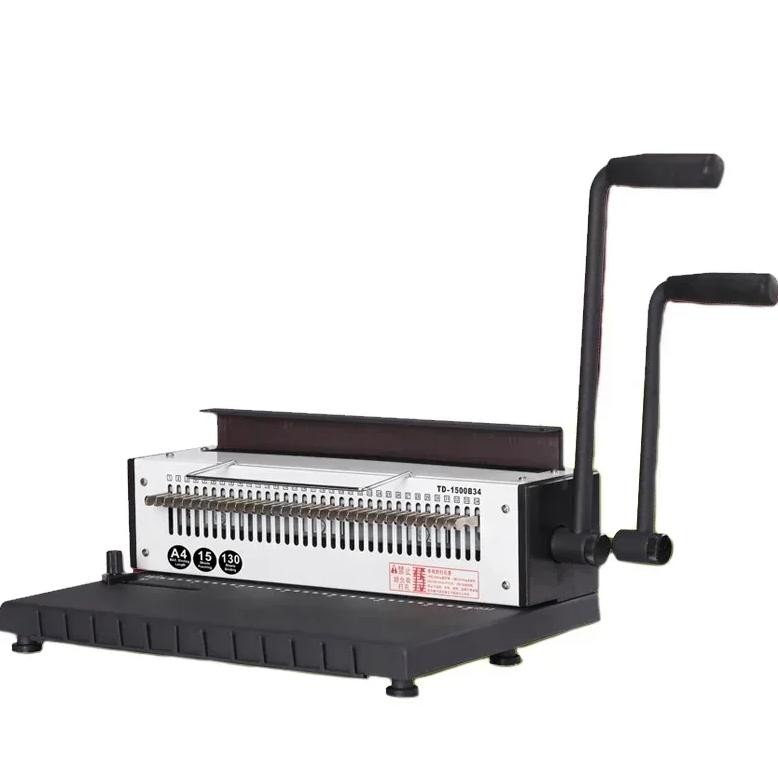 

Manual Spiral Binding Machine Metal 34 Hole Punching Square 4X4Mm Photo Album A4 Paper Binding Punching Machine Td-1500B34