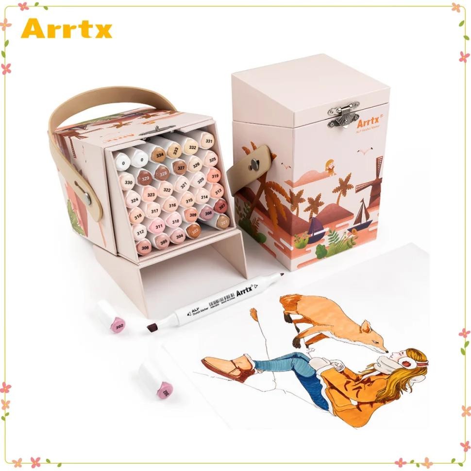 

Arrtx 36 Colors Alcohol Marker Pen Skin Tone Markers Alp Dual Tips For Coloring Portrait Design Comic Anime Illustration Card