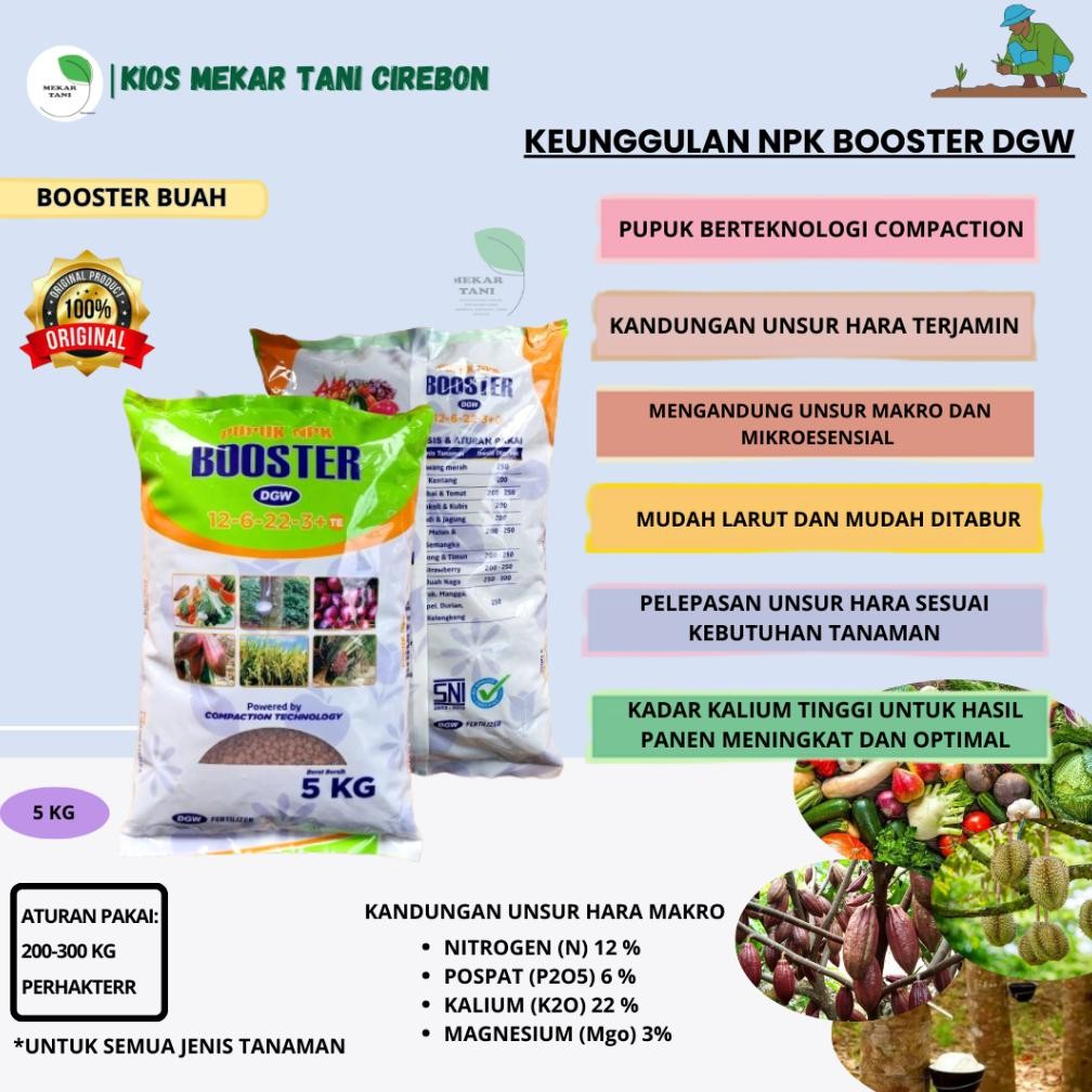 PUPUK NPK BOSTER 12.6.22.3+TE  5 KG DGW
