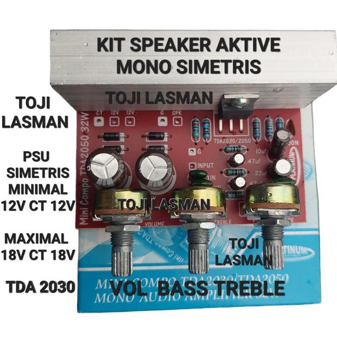 Diskon kit pcb speaker aktif tda 2030 tda2030 mono platinum tojil4 Ayo Beli