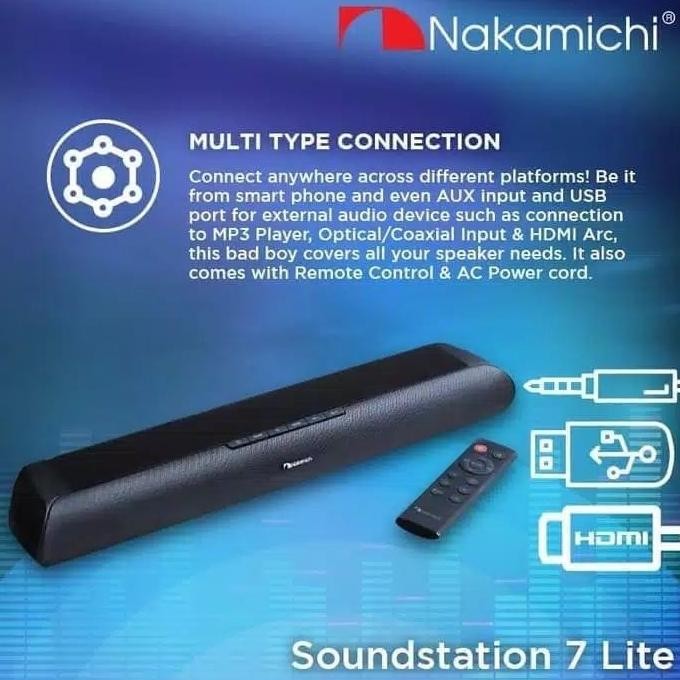 Terlaris Nakamichi Soundstation 7 Lite Ori Speaker 2.0 Sound Audio Soundbar
