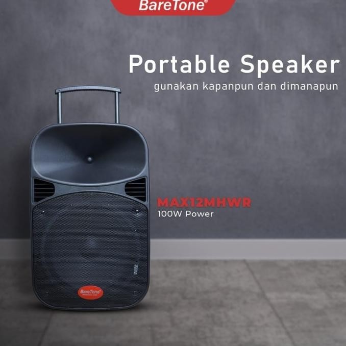 Promo Speaker Portable Baretone 12 Inch Max12Mhwr