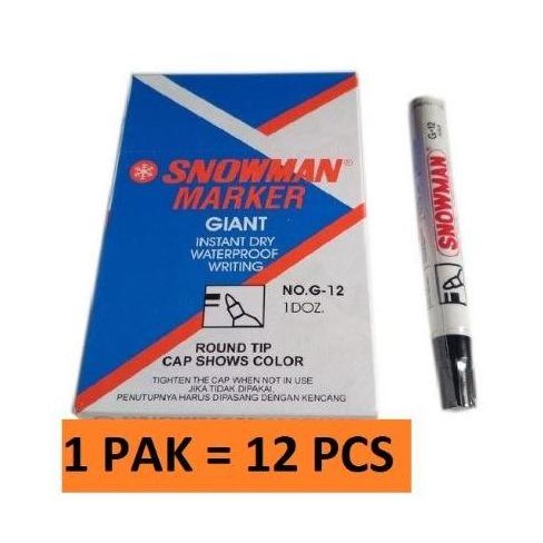 

Ready (12pc) SPIDOL PERMANEN SNOWMAN MARKER G 12 / SEPIDOL PERMANENT AG 12