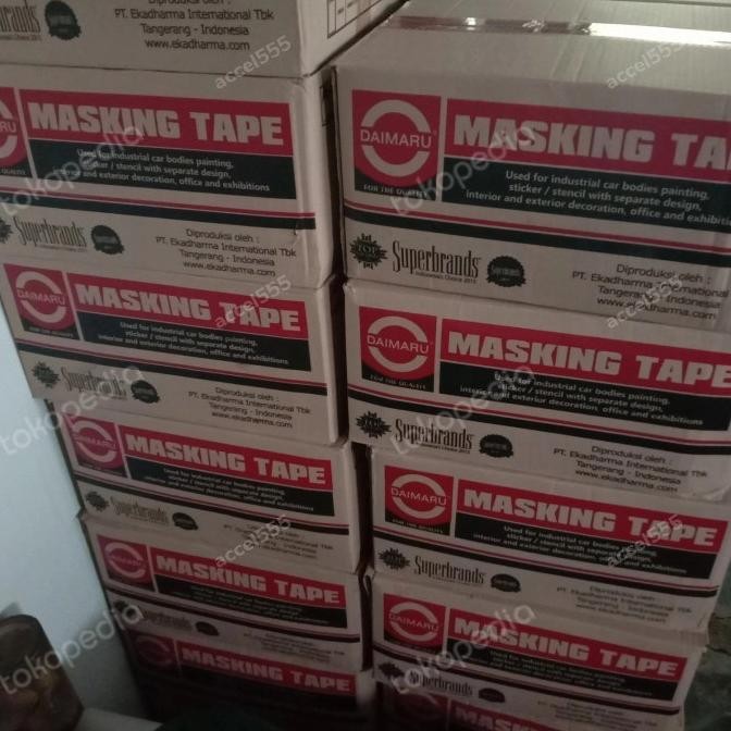 

ready Masking Tape Lakban Kertas Lem Daimaru 1 in inch 24mm 24 mm murah