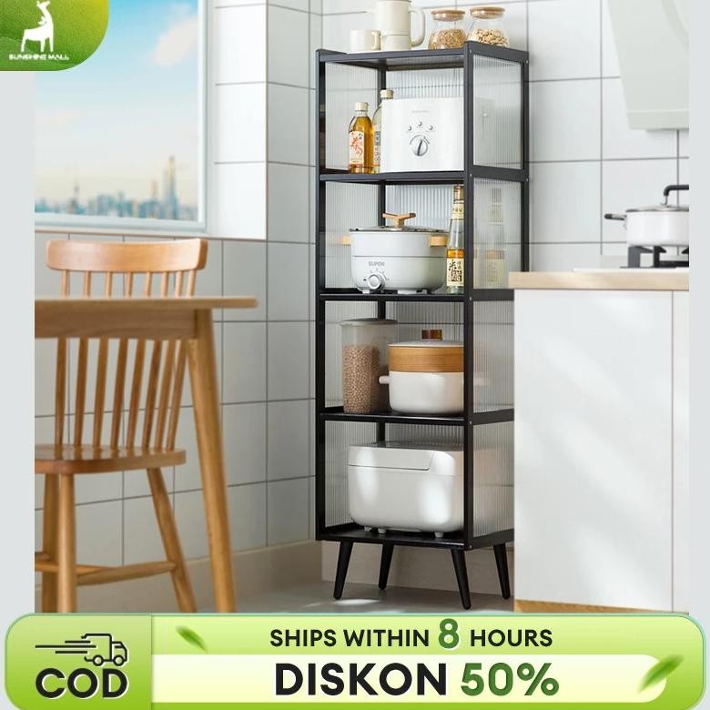 rak susun dapur estetik rak bumbu kayu rak piring panci serba guna rak kayu jati belanda 3/4/5 susun