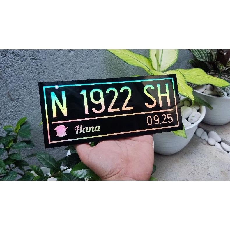 Plat Motor Custom model hologram / Plat Nomor Akrilik Plat Motor Custom Model Kekinian
