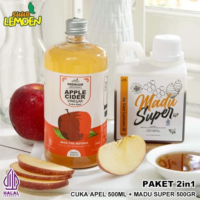 

STOK TERBATAS PAKET BUNDLING DIET SEHAT - CUKA APEL 500 ML DAN MADU HUTAN SUPER 500 GR ASLI BY SUUR LEMOEN ID