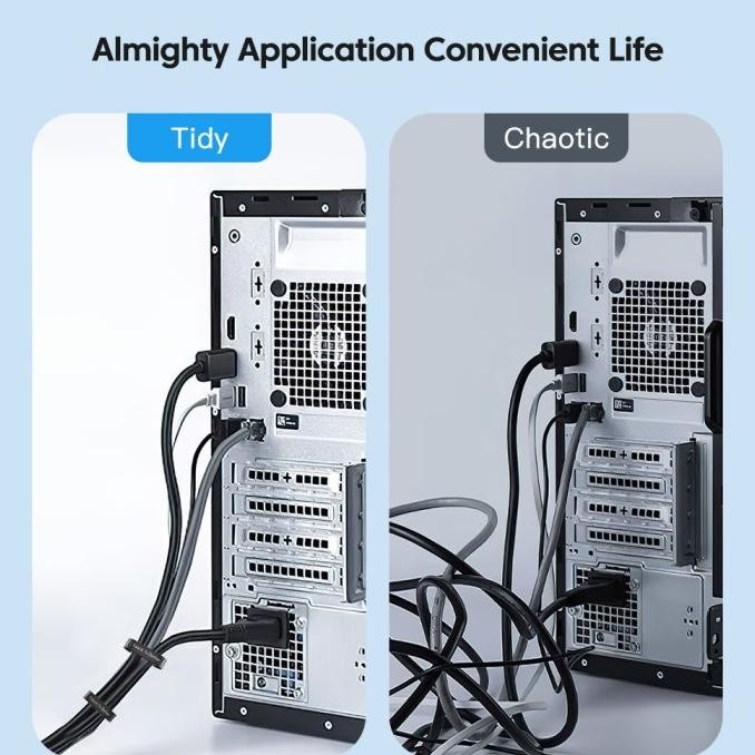 ready Lakban Velkro Pengikat Kabel Velkro Strap Organizer Wire Klip Kabel murah