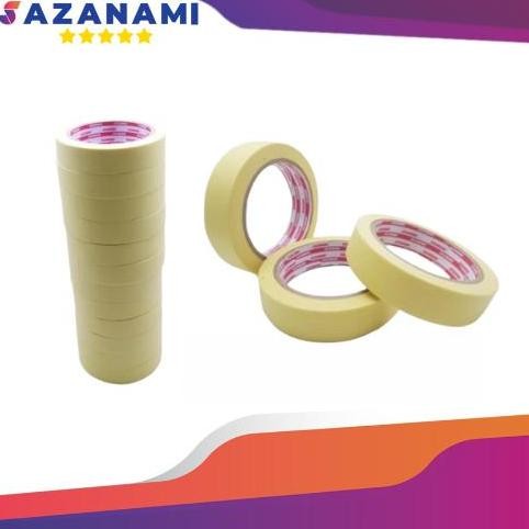 

ready Lakban Kertas Masking Tape 1" 24mm x 27m Sazanami Tape isolasi kertas murah