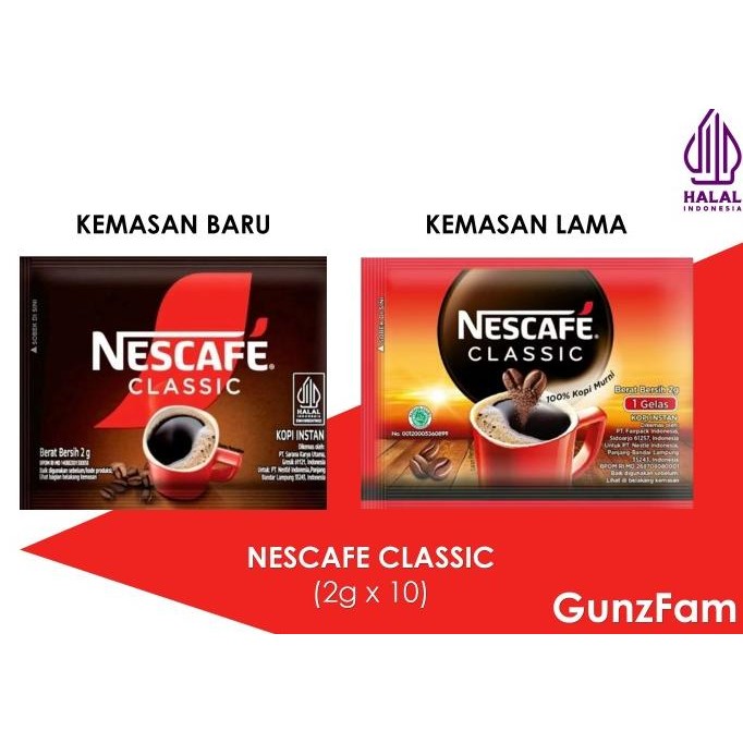 

Murah Nescafe Classic Sachet 2Gr - 1 Pack Isi 60 Sachet Promo !