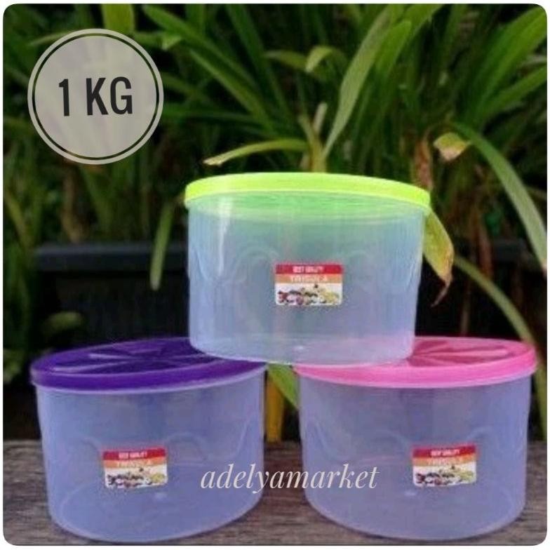 12 pc Toples plastik 1 kg Sula / toples kue kering