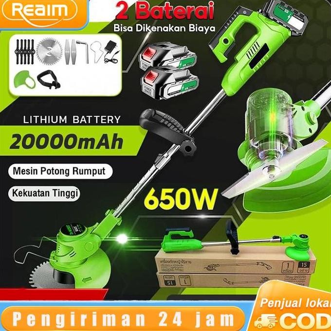 Reaim Mesin pemotong rumput 188V/24V/12V Mesin potong rumput Mesin potong rumput baterai Pemotong Ru