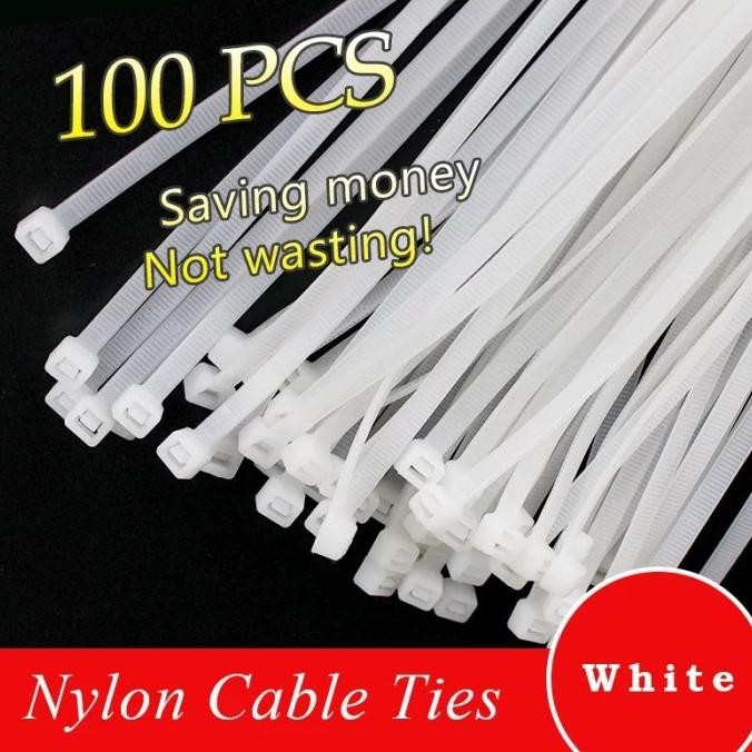 

tyS Kabel Tis 30 cm X 3.6mm Cable Ties Putih isi 100pcs