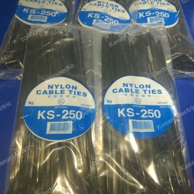 

tyS Kabel Ties Merk KS 250 x 4.8 / cable ties / tali ties