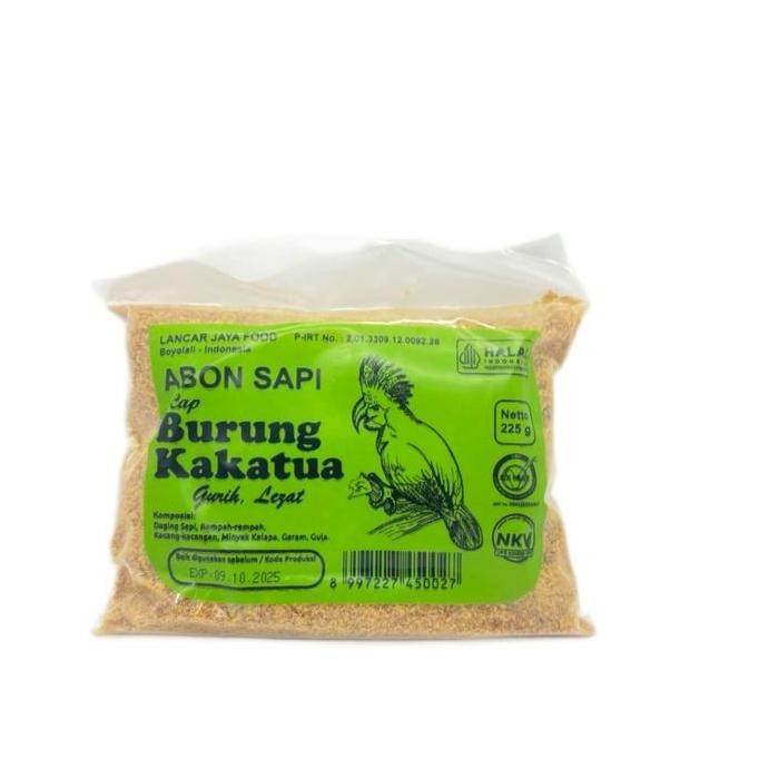 

Abon Sapi Cap Burung Kakatua (225g) / Abon Dengan Kualitas Baik dengan Harga Terjangkau