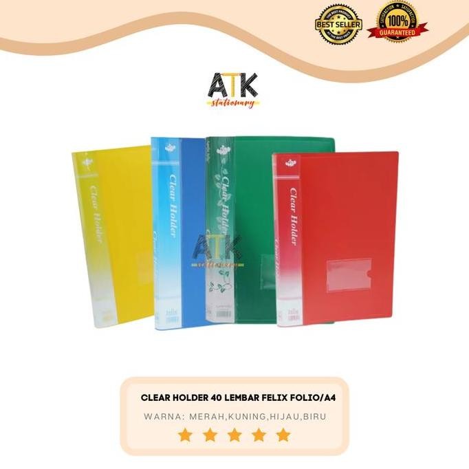 

tyS Clear Holder 40 Lembar Folio / A4 Felix atk