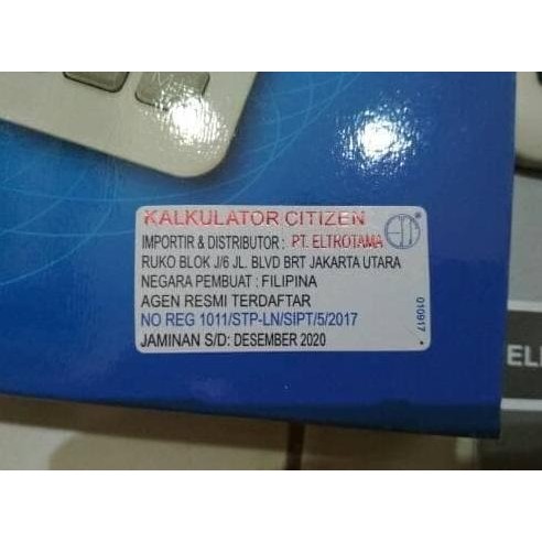 

tyS Kalkulator Citizen SDC-868L Asli Original (DIJAMIN ORIGINAL)