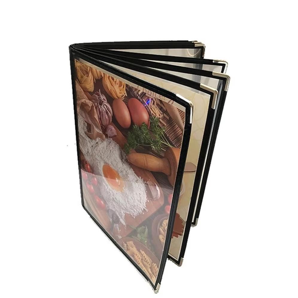 

Premium 4/6/8Page Cover Pelindung Menu A4 / Buku Menu Restoran Kulit Cover/ Buku Menu Isi Plastik /Restaurant Menu Covers High Quality