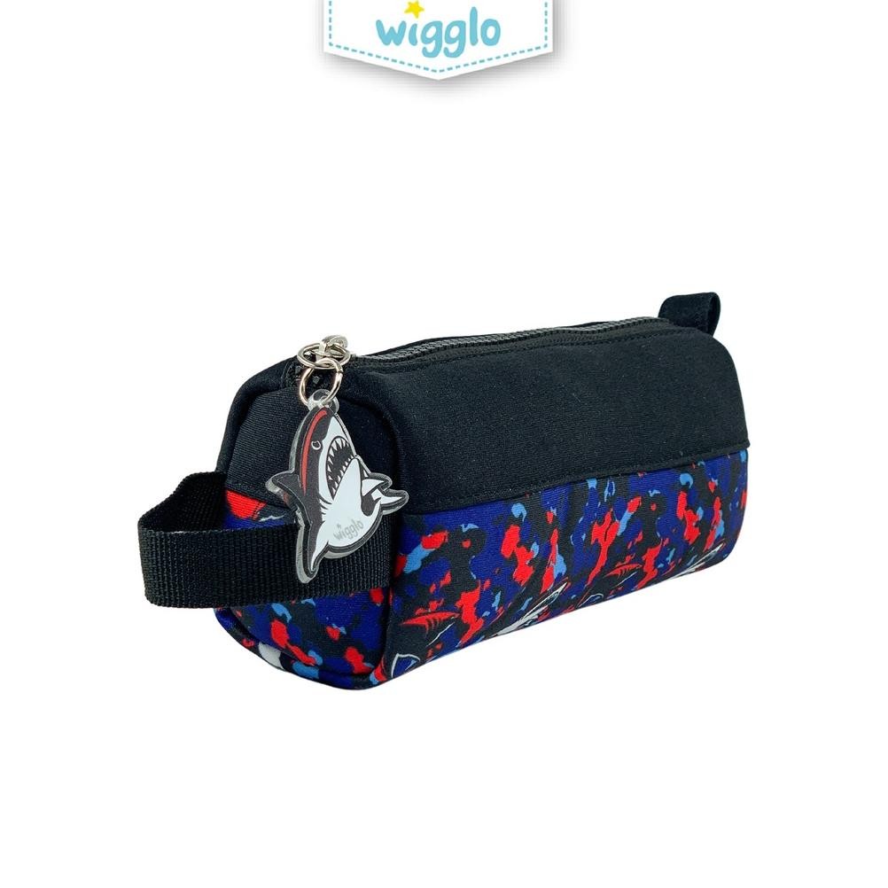 

baru !!! Wigglo Round Pencil Case Red Shark