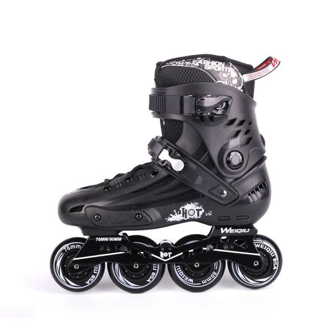 Promo Sepatu Roda Weiqiu Hotspot Inline Skate Freestyle Black Dewasa Slalom