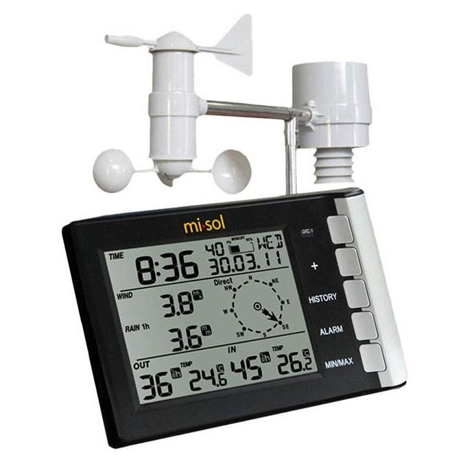 Wireless Weather Station Professional MISOL Wind Rain Humidity Gauge