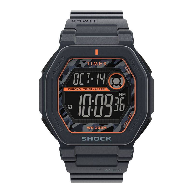 Jam Tangan Pria Timex Command Encounter TW2V93800 Digital Dial Dark Grey Resin Strap