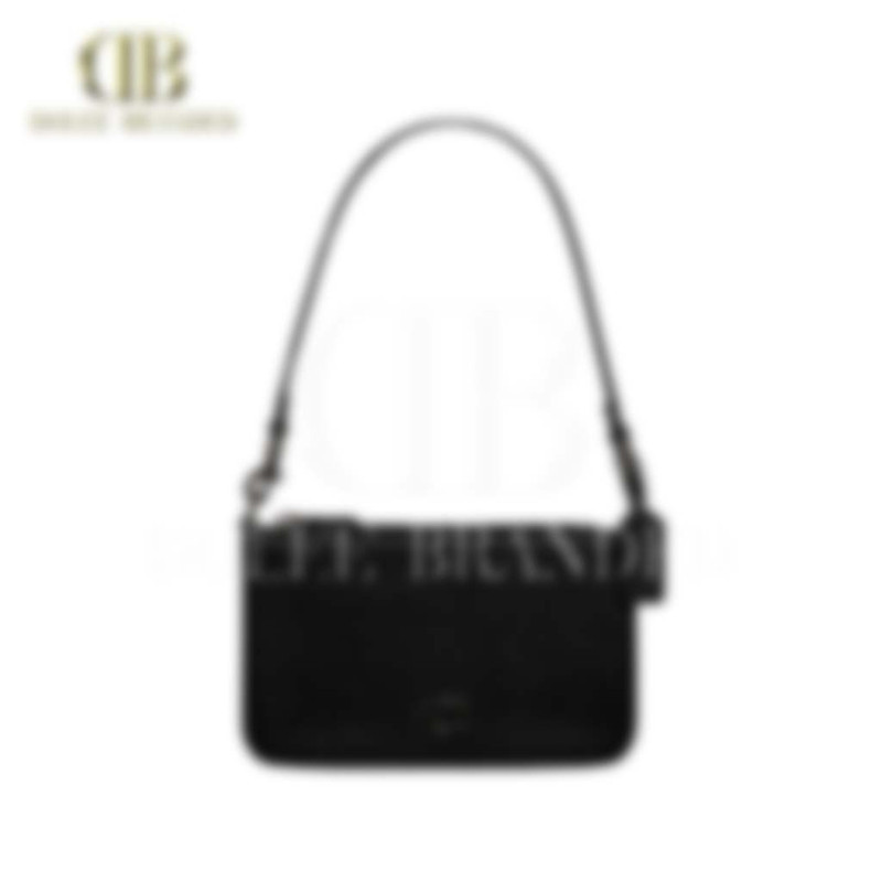Pou Bag With Signature Canvas Interior Black (CJ 797)