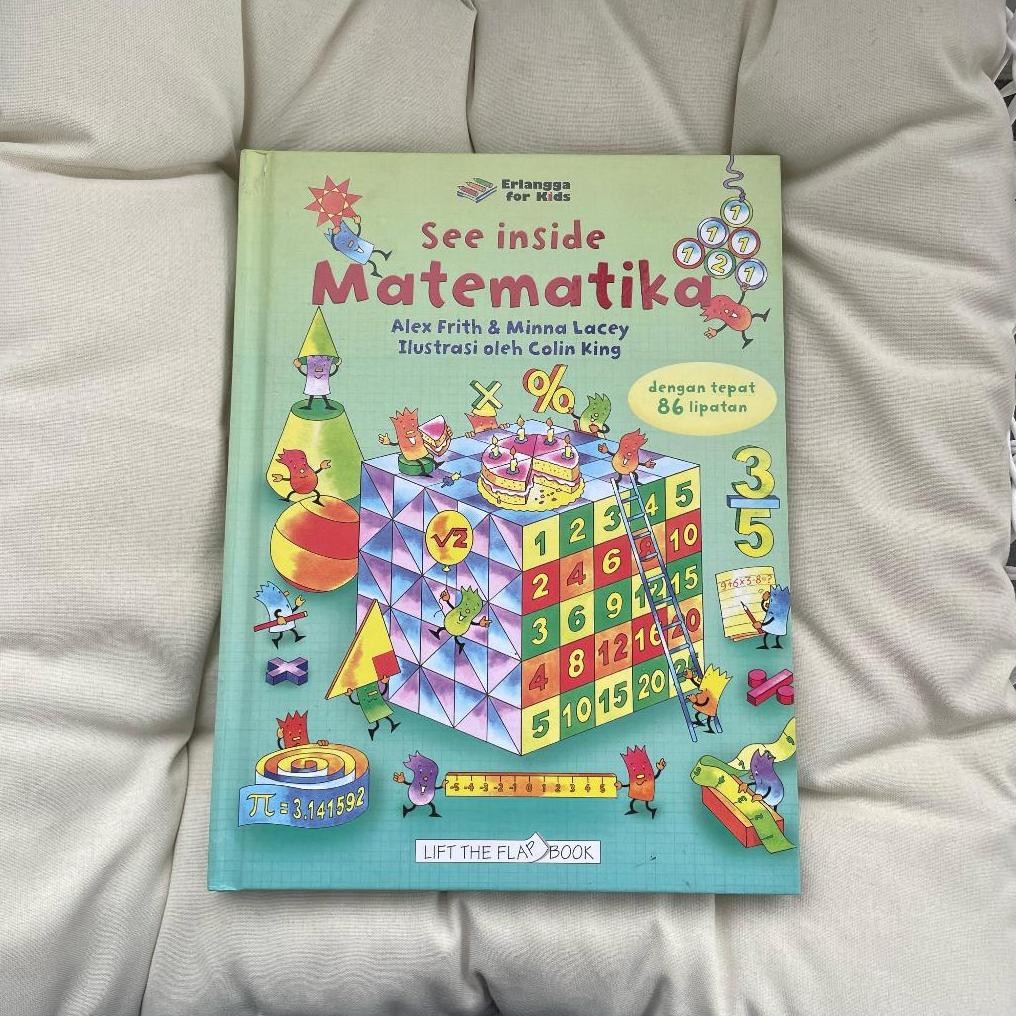[Erlangga Official] Buku Ensiklopedia Anak: See Inside Matematika - Hard Cover - Full Colour murah