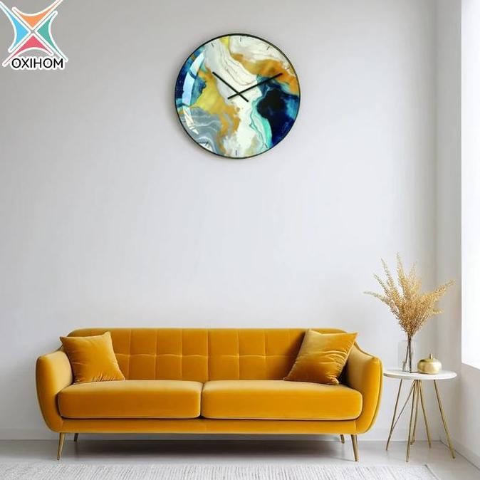 Murah Oxihom Jam Dinding Bulat 60cm Jam Dinding Silent Aesthetic Mewah Modern Estetik Jam Dinding Be