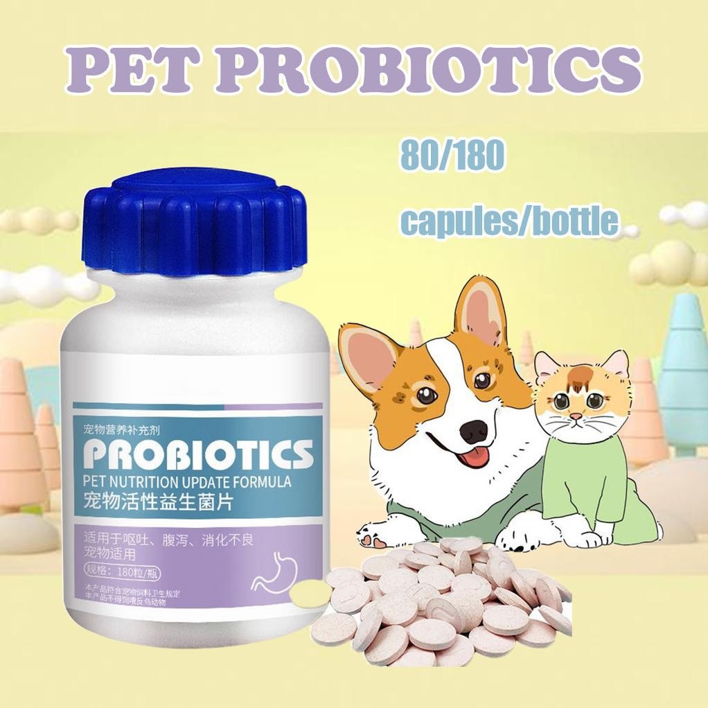 Premium Vitamin Kucing 180 Tab'S / Probiotic Tablet / Obat Diare Kucing / Obat Diare Anjing Probioti