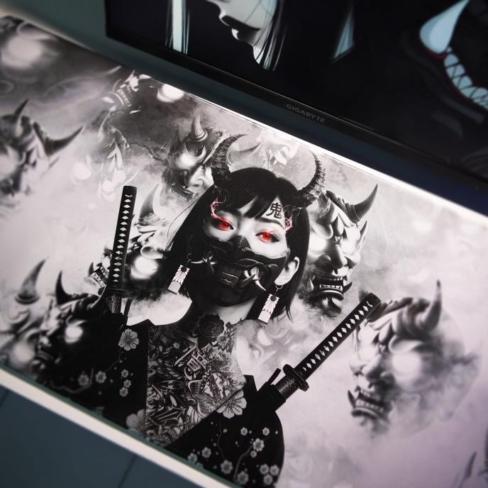 Mousepad Gaming Control Surface For Fps Game Mouse Pad Oni Girl Xl Xxl Cordura Waterproof By Galatix