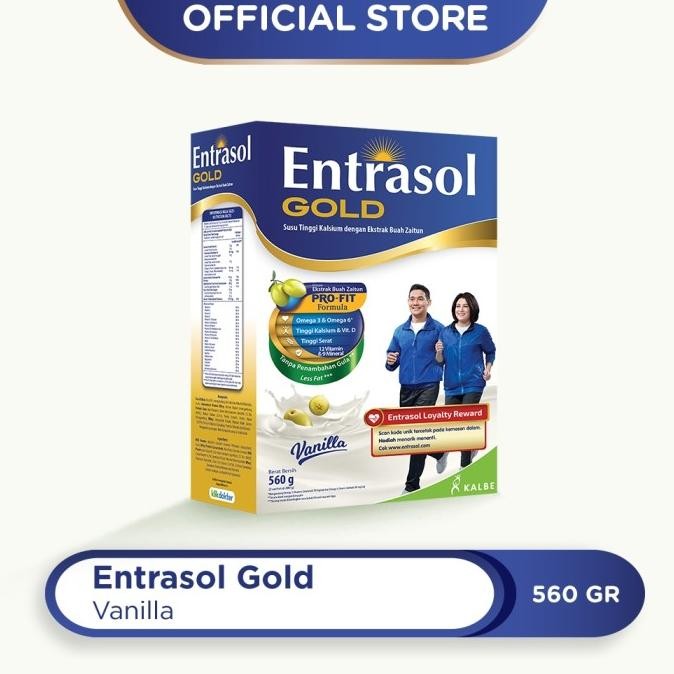 

ENTRASOL GOLD VANILA - COKLAT 600 GR / susu orang tua / susu lansia TS