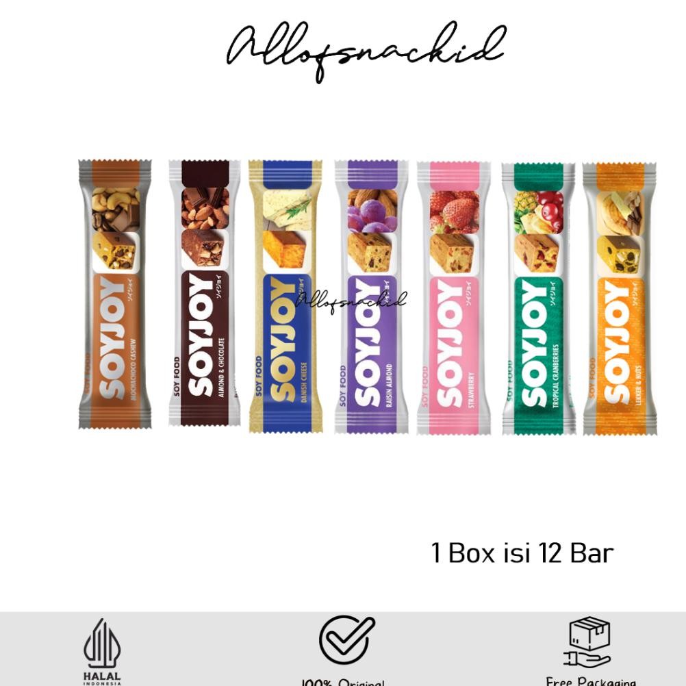 

TERMURAH Soyjoy - Snack Bar - Soy Food Solution - 1 Box isi 12 Bar Siap kirim