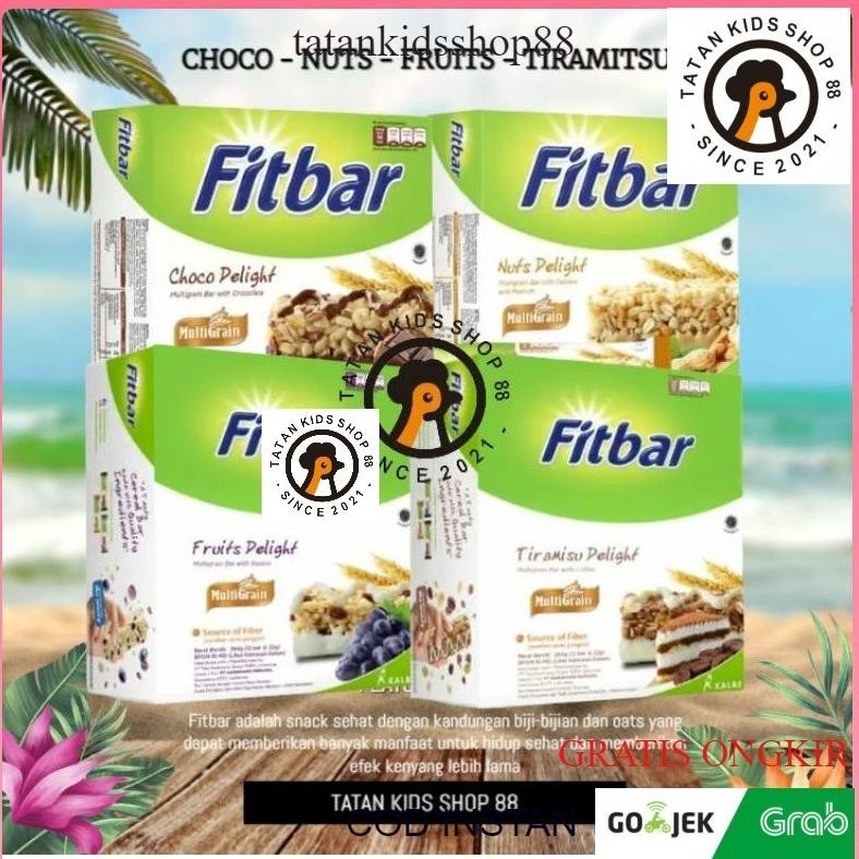 

TERMURAH Fitbar 1 Box Isi 12pcs Coklat Fruits Delight Tiramisu Distributor Cemilan Sehat Diet Siap kirim