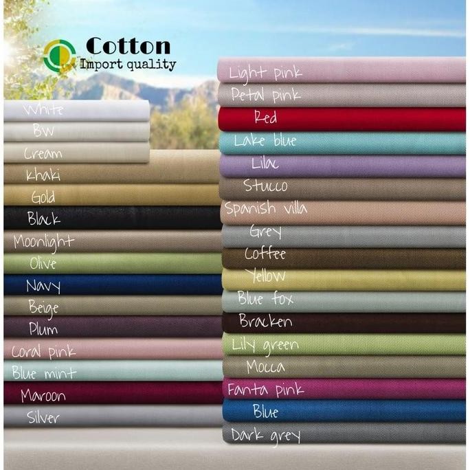 Kain Katun Jepang Polos Meteran MURAH