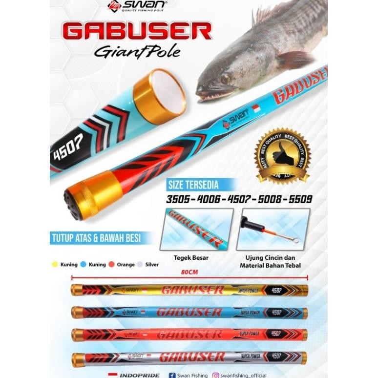 Joran Pancing Tegek/Joran Pancing Pool SWAN GABUSER RUAS PANJANG (Kaku)