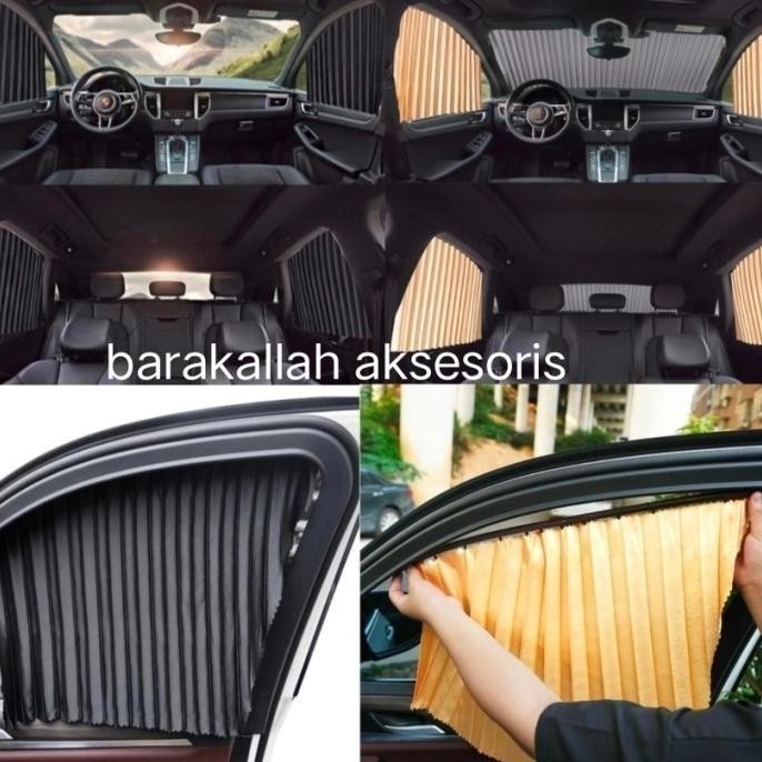 Hordeng Tirai Mobil NEW SIGRA/CALYA Magnet Premium 4 pcs