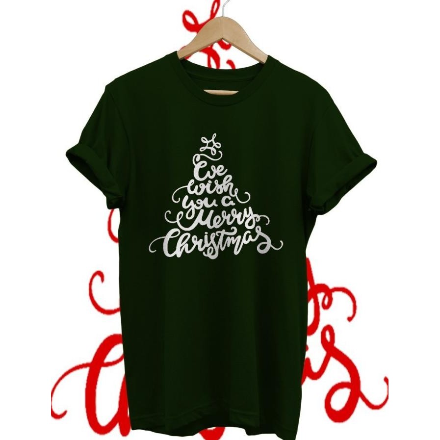 jy-56 Best Seller KAOS TSHIRT BAJU NATAL we love MERRY CHRISTMAS COMBED 30S BAJU KELuarga natal Mura