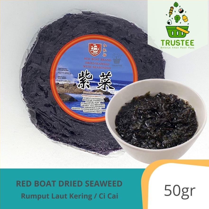 

qw-45 er-6 Rumput Laut Kering / Dried Seaweed / Ci Cai Red Boat Brand 50gr Zi Cai Ci Chai Premium Hemat