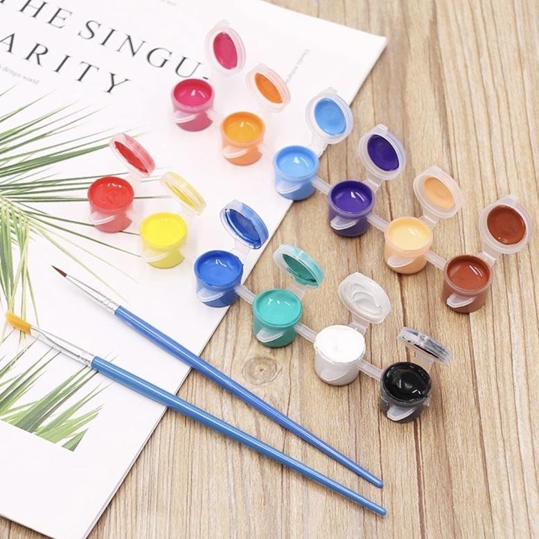 

redi 3ML Cat Akrilik Set 6 Warna 12 Warna Cat Akrilik Kanvas Lukisan Kanvas Cat Air Acrylic Watercolor Mewarnai