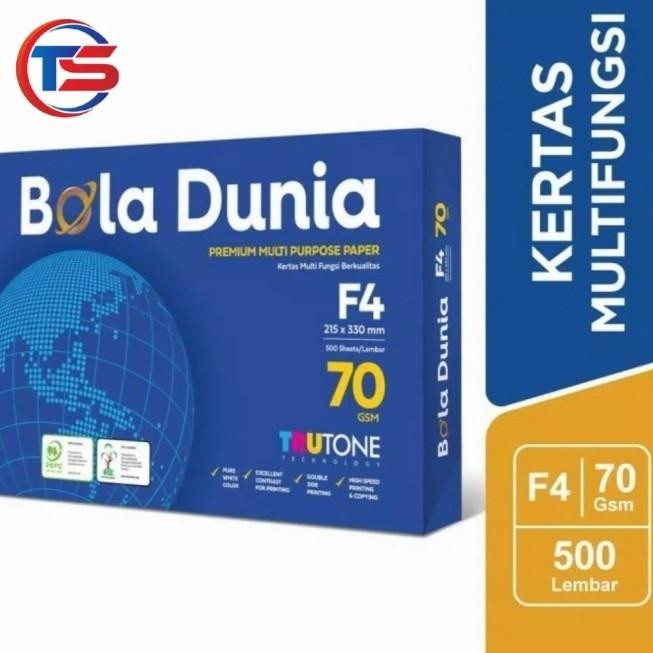 

tyS kertas HVS ukuran folio F4 70 gsm bola dunia harga promo