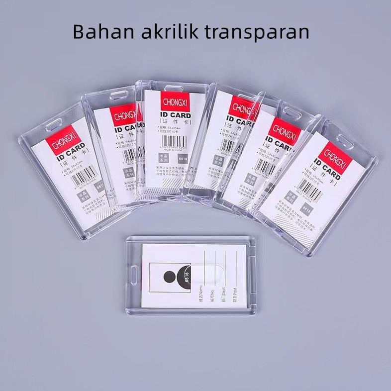 

redi Tempat Kartu ID Akrilik Transparan / Tempat Kartu ID Kerja/Casing Id Card Bening