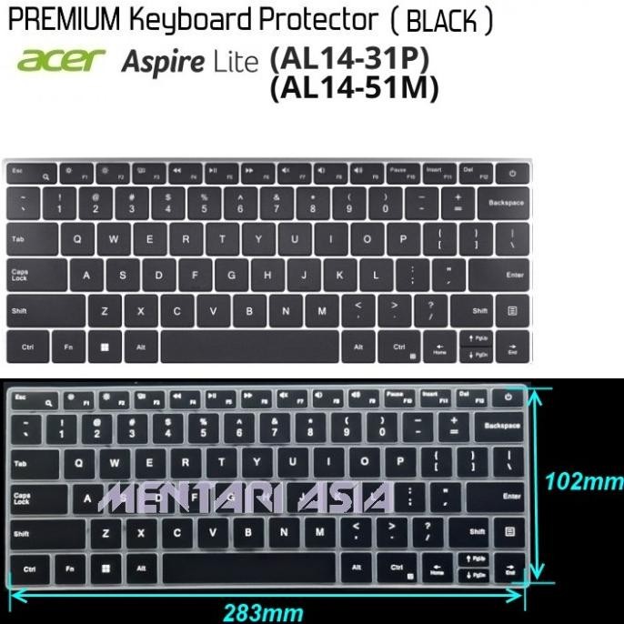 Keyboard Protector Acer Aspire Lite Al14-31P Al14-51M - Black New Stok