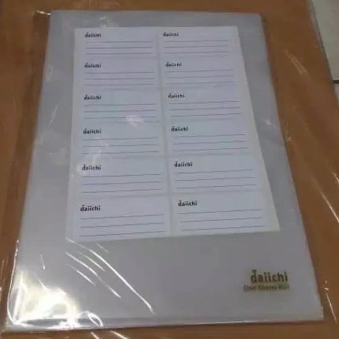

new !!! MAP L DAICHI UKURAN A4 / CLEAR SLEEVE A4 9001 PLASTIK BENING/PUTIH murah