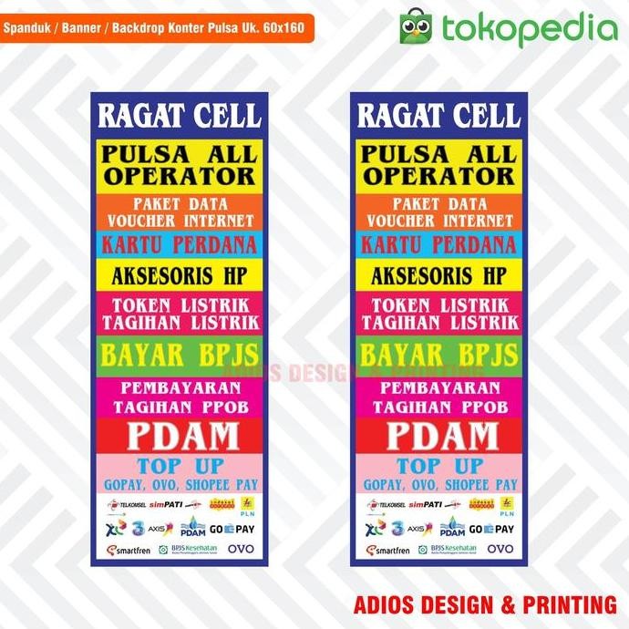 ready  Banner Spanduk Konter Pulsa - Flexy 280 Gsm murah