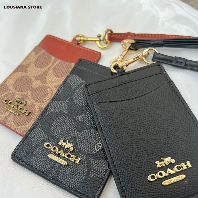 

new !!! Lanyard Id Coch Siganture Canvas Logo Embossed murah
