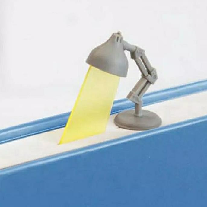 

new !!! Pembatas Buku Bookmark Bentuk Lampu Baca Lucu Unik Alat Tulis murah