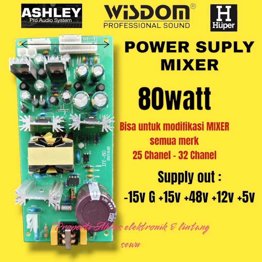 ready  POWER SUPPLY MIXER  DY-80  80 WATT 16-36 CHANEL POWER SUPPLY AUDIO MIXER ASHLEY BETAVO HUPER 